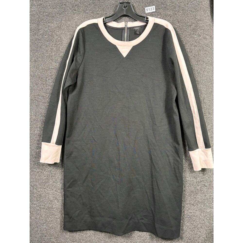 J. Crew Factory Black Mini Dress with Cream Trim